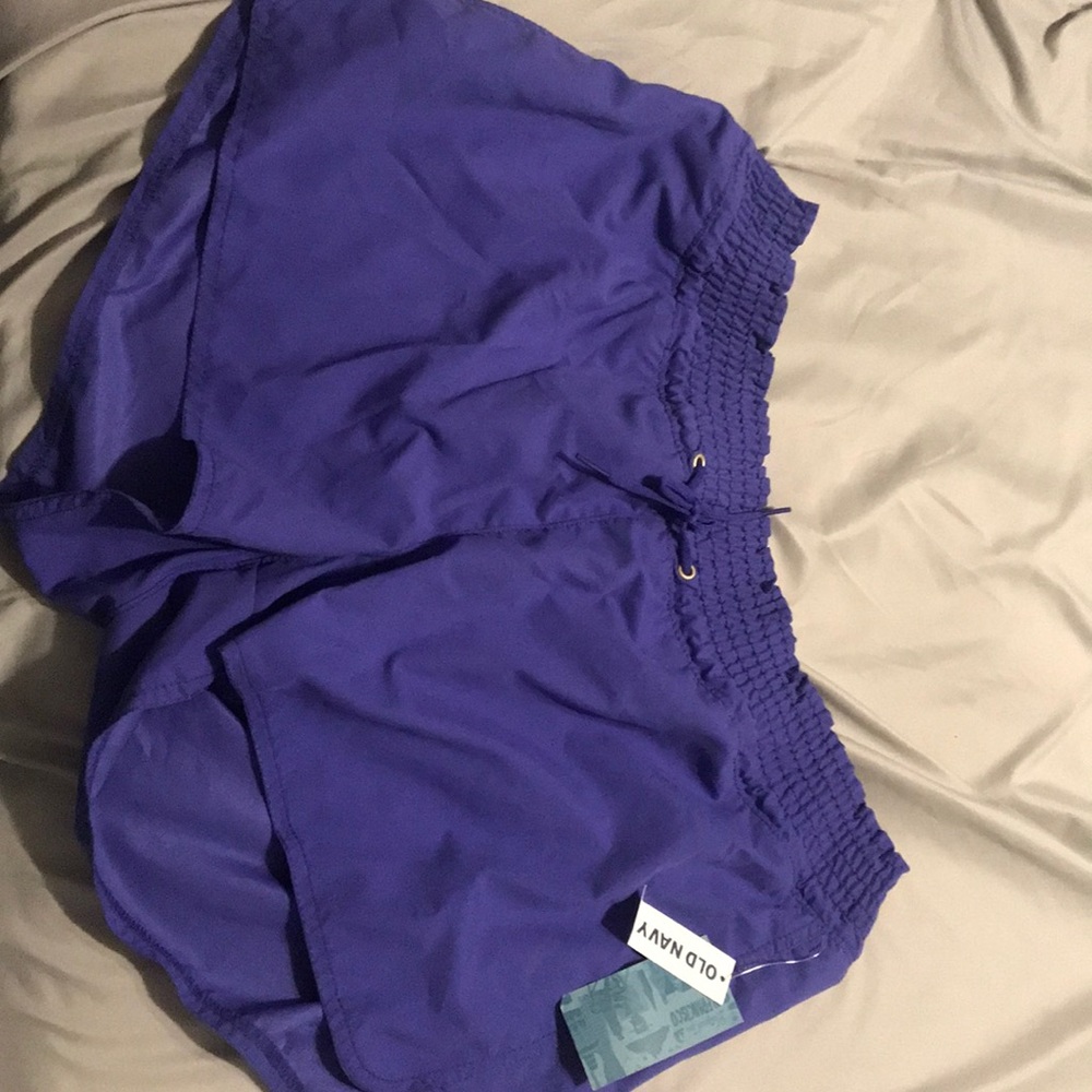 purple gym shorts